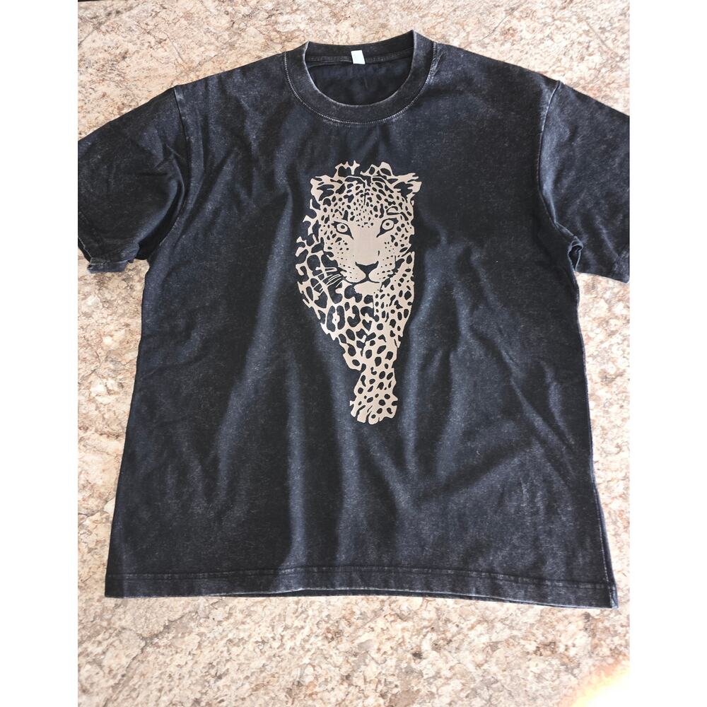 Leopard Retro Inspired Super Soft 100% Cotton Tee Oversized New Without Tags